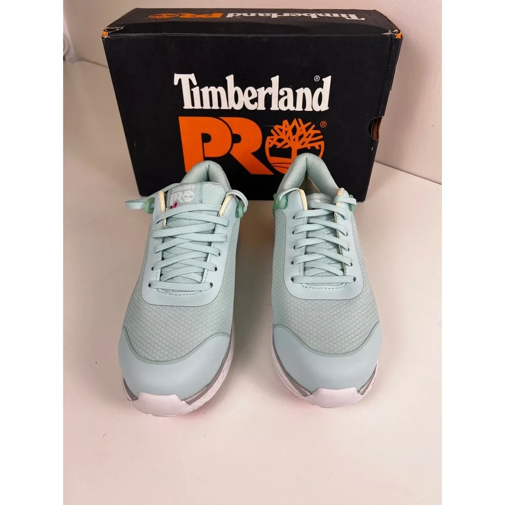 Timberland‎ Pro Drivetrain Womens Light Blue Anti Fatigue Work Shoes Size 7.5
